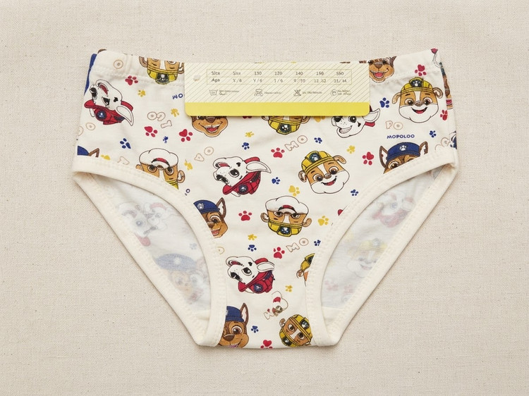 شورت اسلیپ نخی بچهگانه برند Mopolo طرح هاپو (پک آبی ساده وسفید عروسکی)